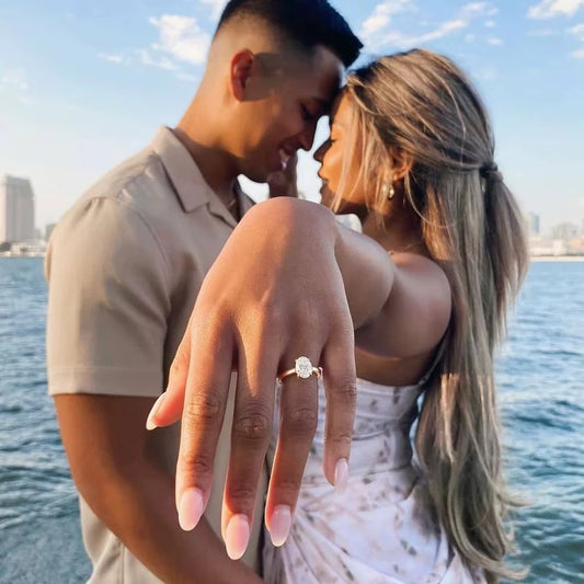 3ct Solitaire Ring, 18k Gold Plated